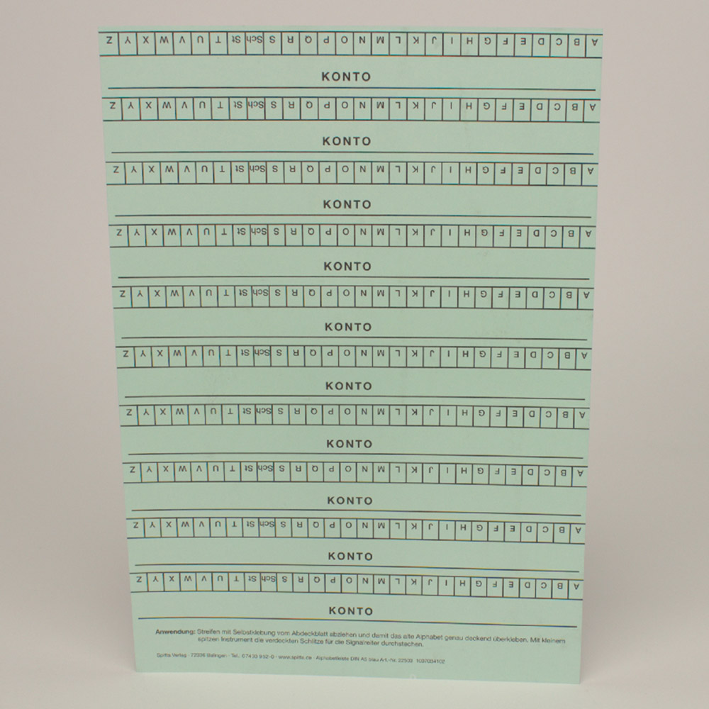 Alphabetblatt A5 selbstklebend blau, Stück