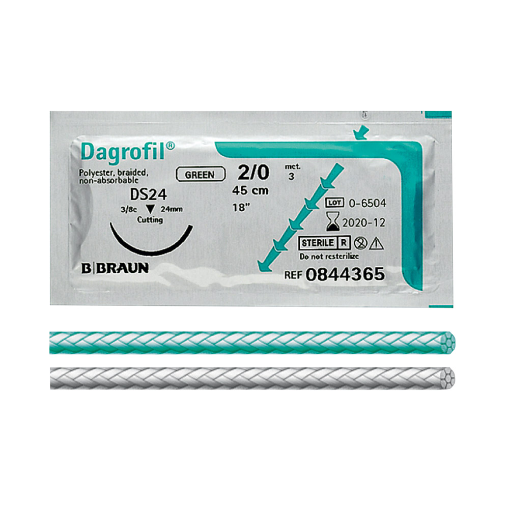 Dagrofil grün 3/0 DS19 45 cm, 12 Stück