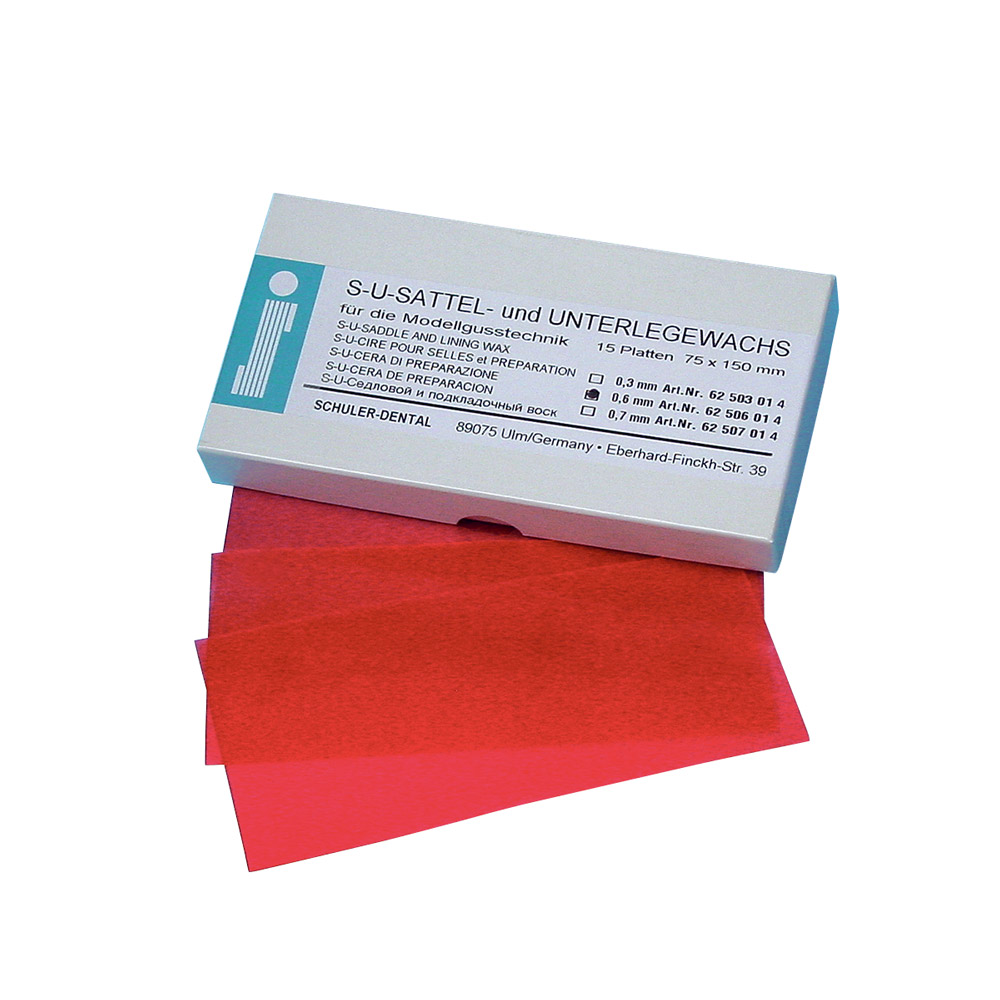 Sattel-/Unterlegewachs Platten 0,6 mm, 15 Stück