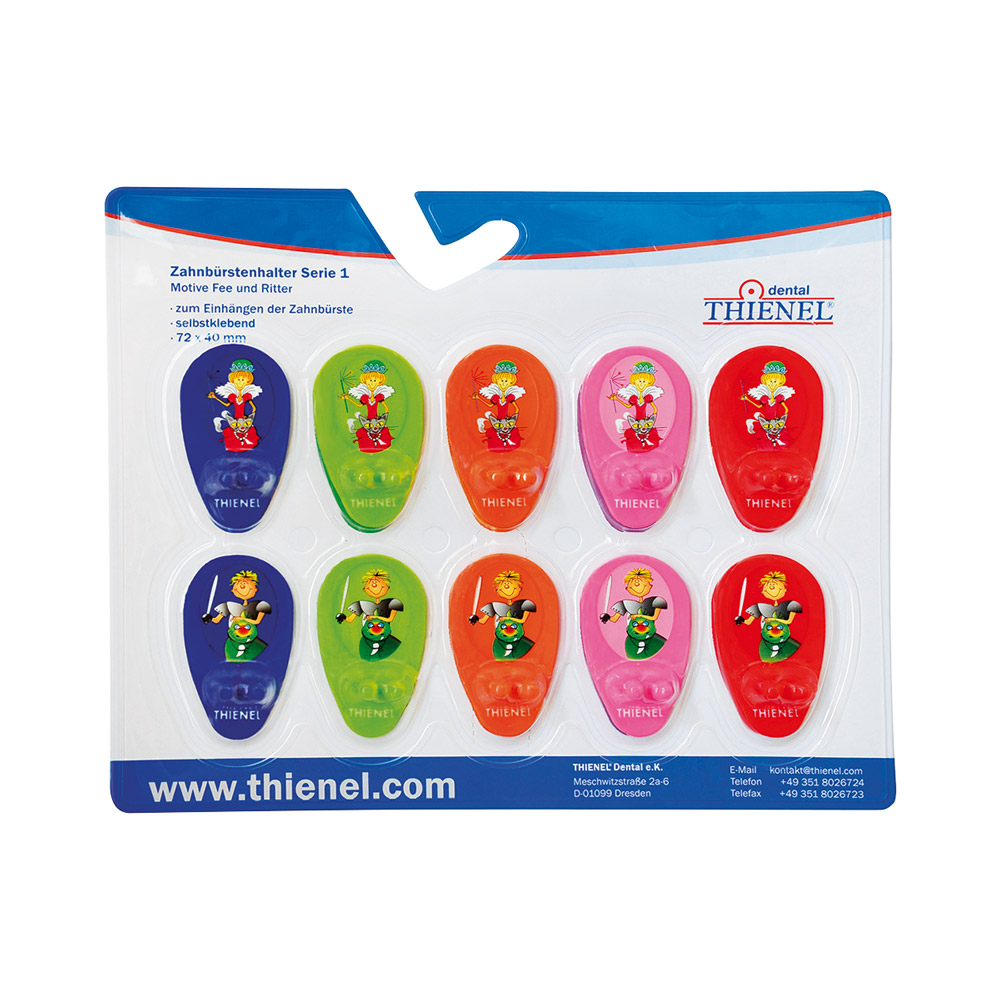 Zahnbüstenhalter Fee + Ritter, 10 Stück sortiert