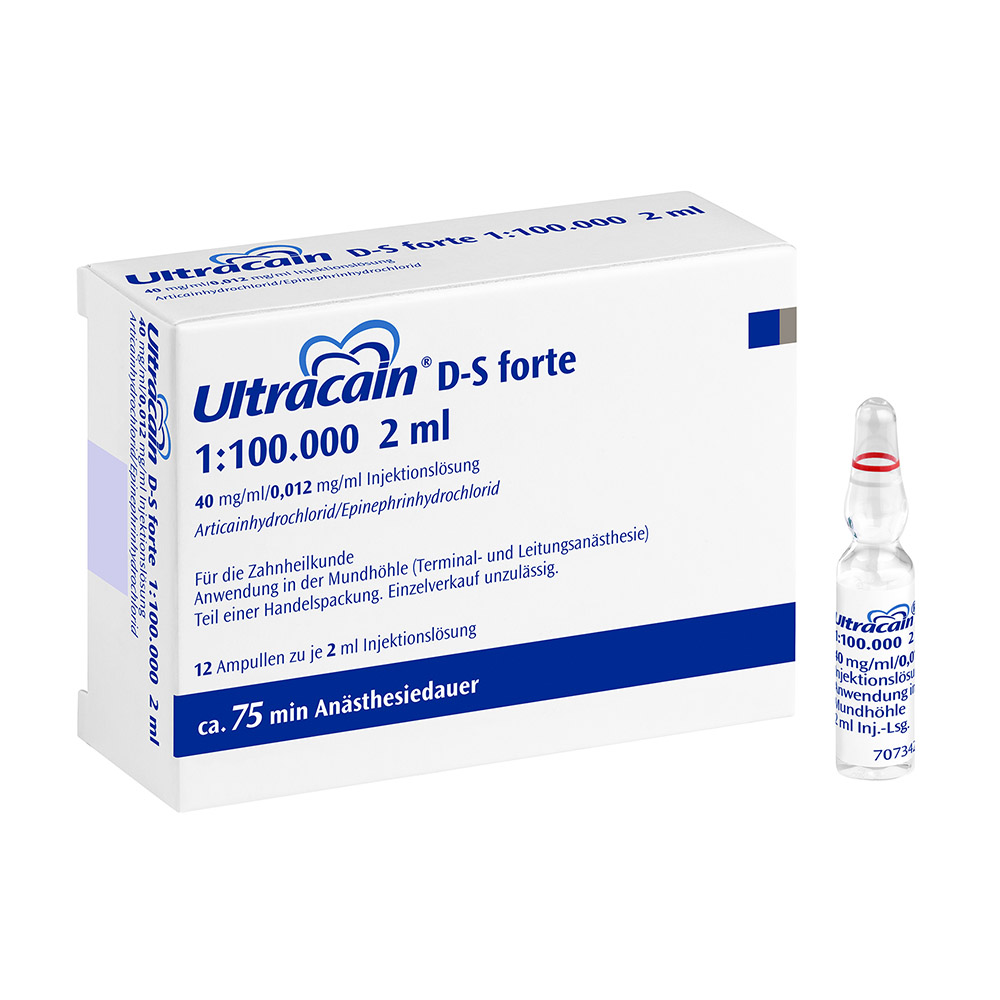 Ultracain D-S Forte 1:100.000 blau, 96x 2 ml Brechampullen