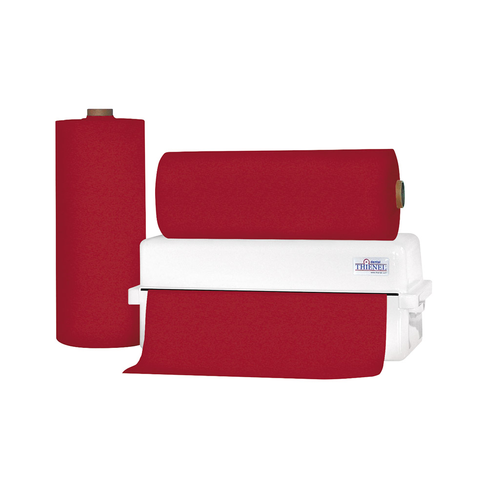 Patientenumhang 3 Standard 54 x 60 cm weinrot, 80 Stück Rolle