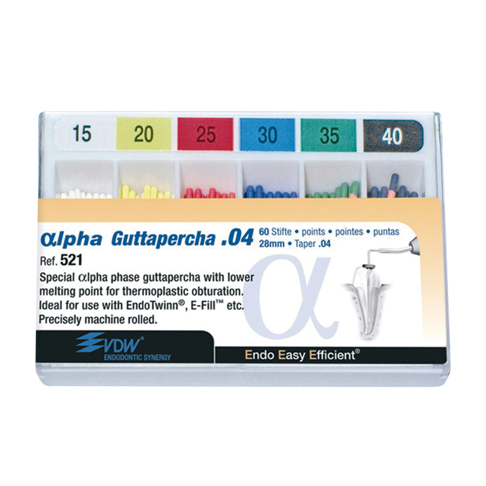 Alpha Guttapercha Taper.04 40, 60 Stück