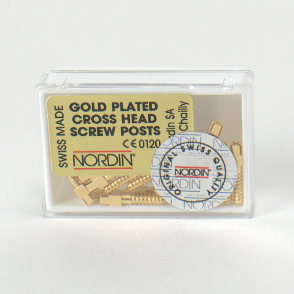 Wurzelstifte gold Crosshead M4, 12 Stück
