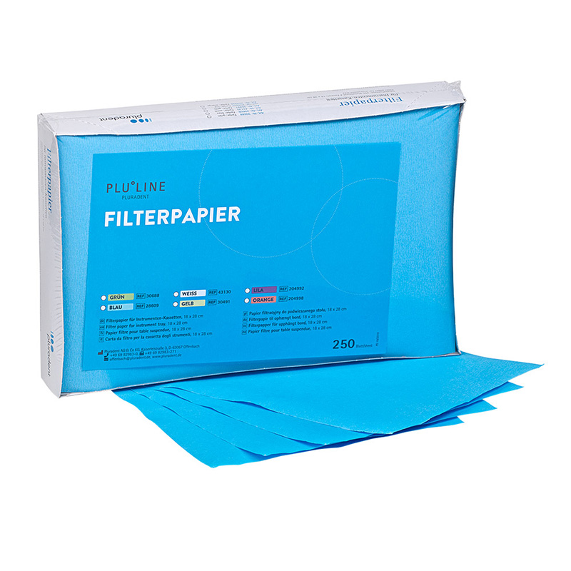 PLULINE Filterpapier 18 x 28 cm blau, 250 Stück