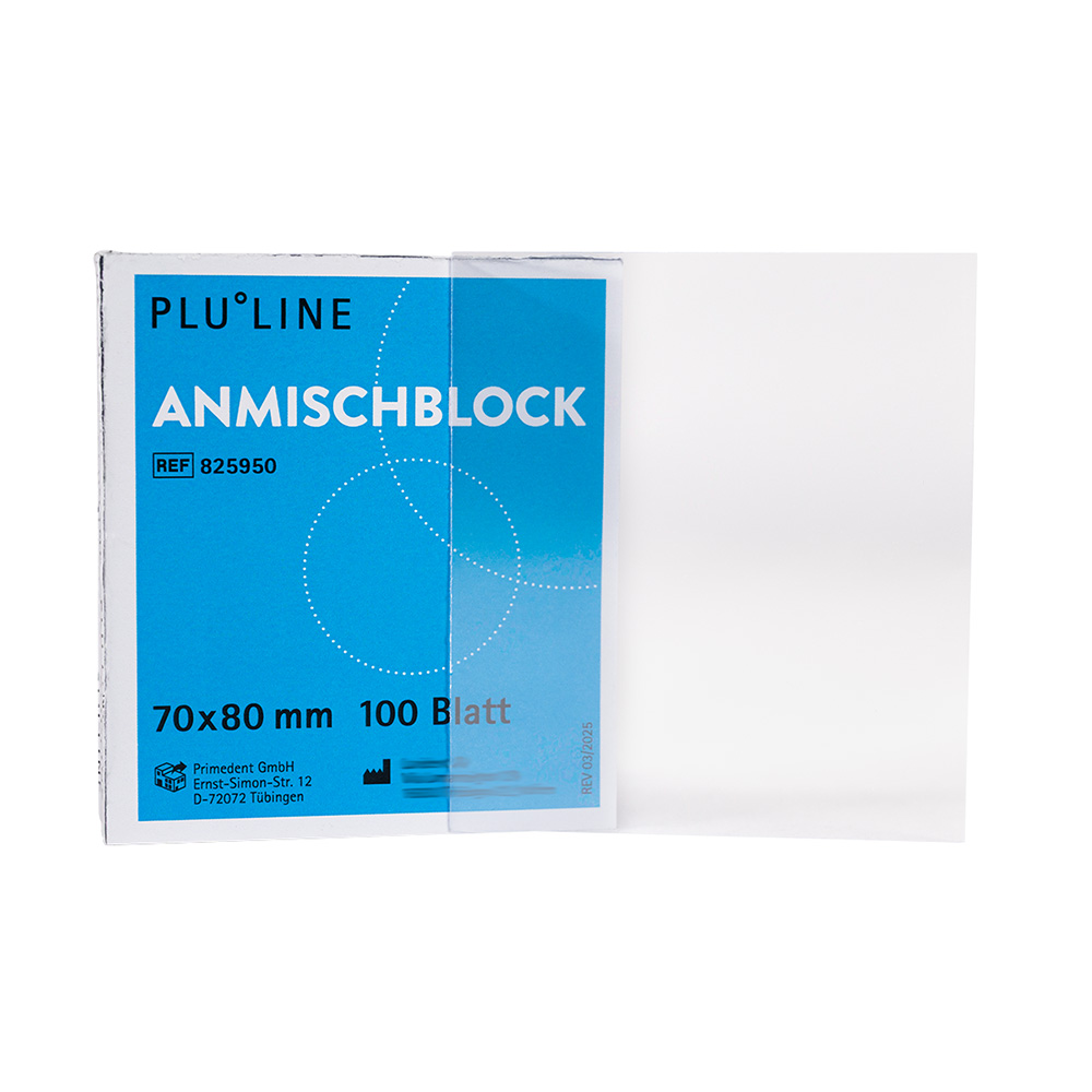 PLULINE Anmischblock 70 x 80 mm, Stück 100 Blatt