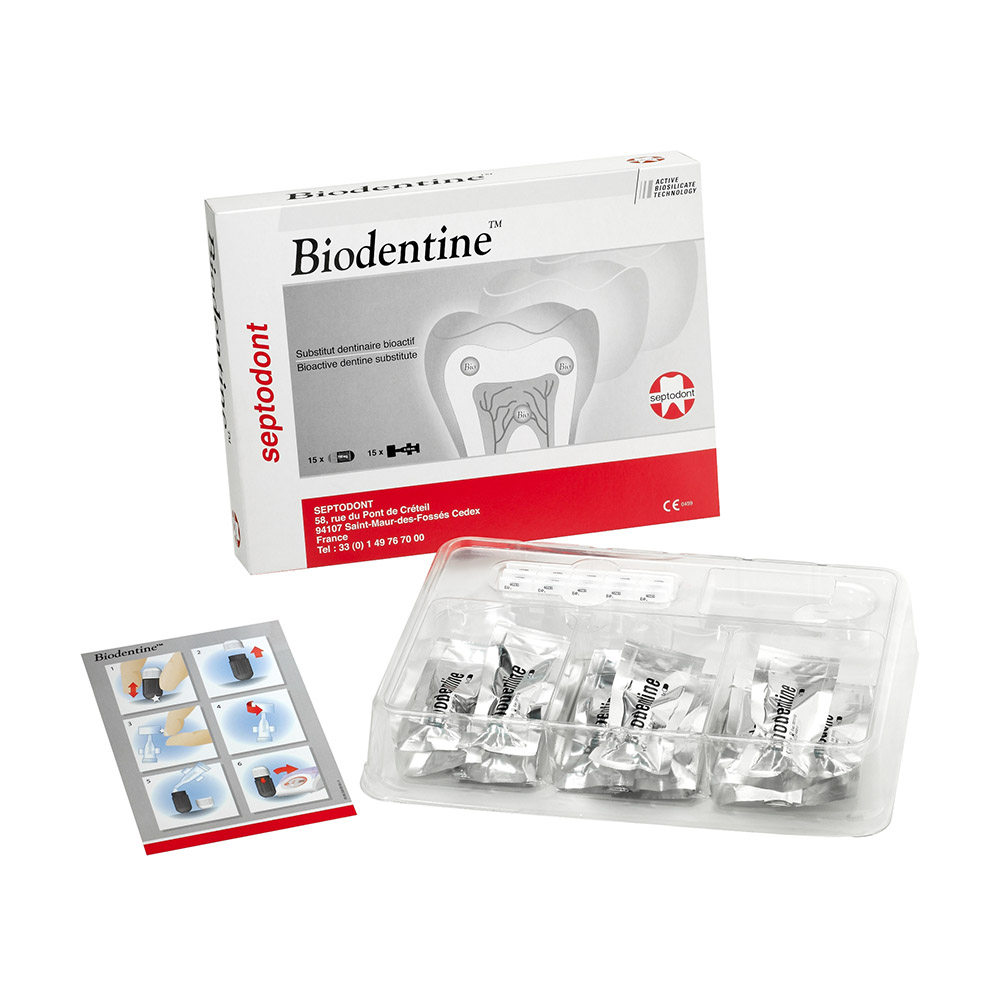Biodentine Pulver + Flüssigkeit, Packung je 15 Stück