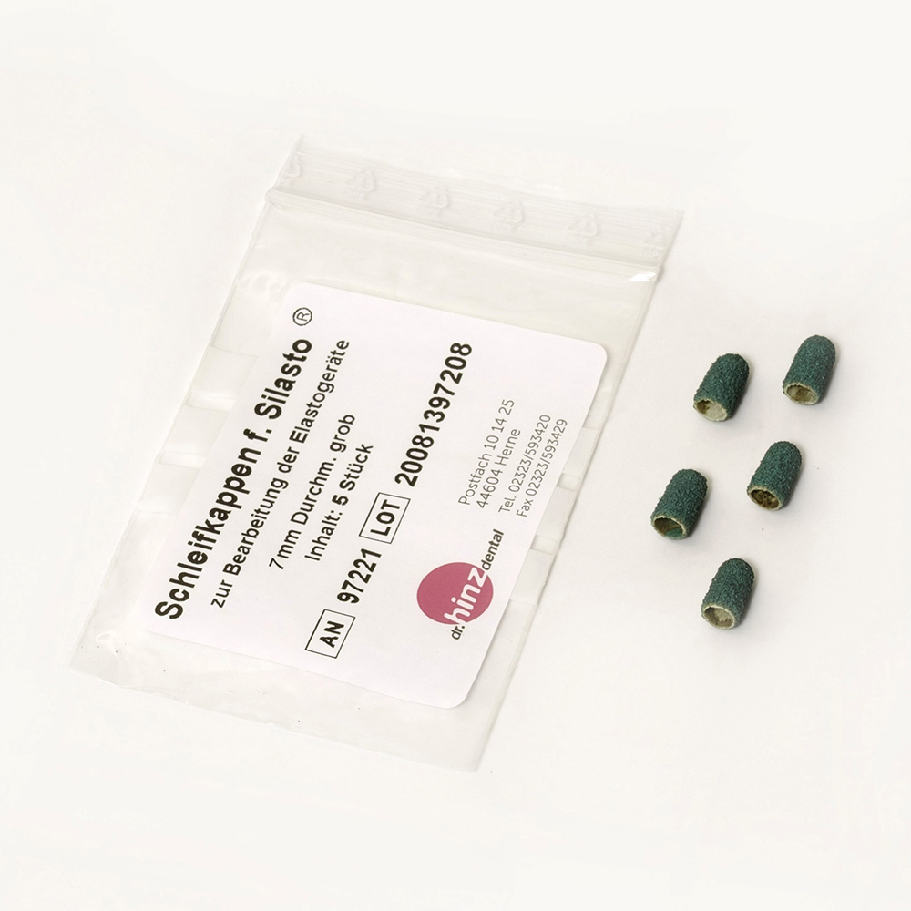 Schleifkappen für Silasto grob 7 mm, 5 Stück