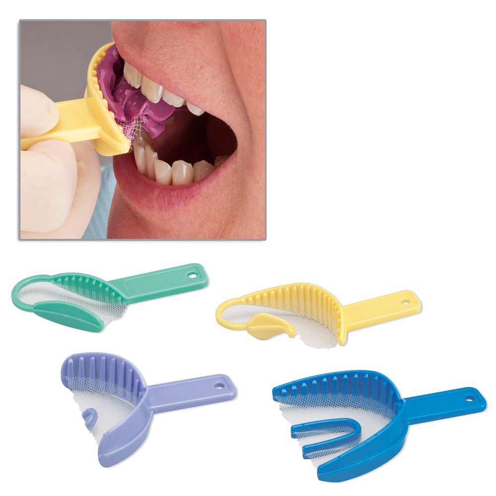 Miratray Abdrucklöffel 3in1 Quadrant gelb, 36 Stück