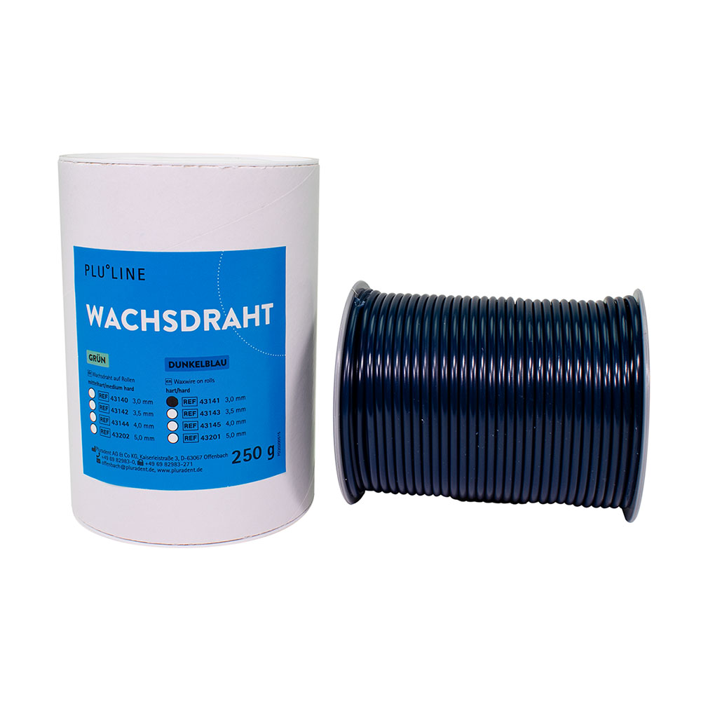 PLULINE Wachsdraht dunkelblau 3,00 mm, 250 g Rolle