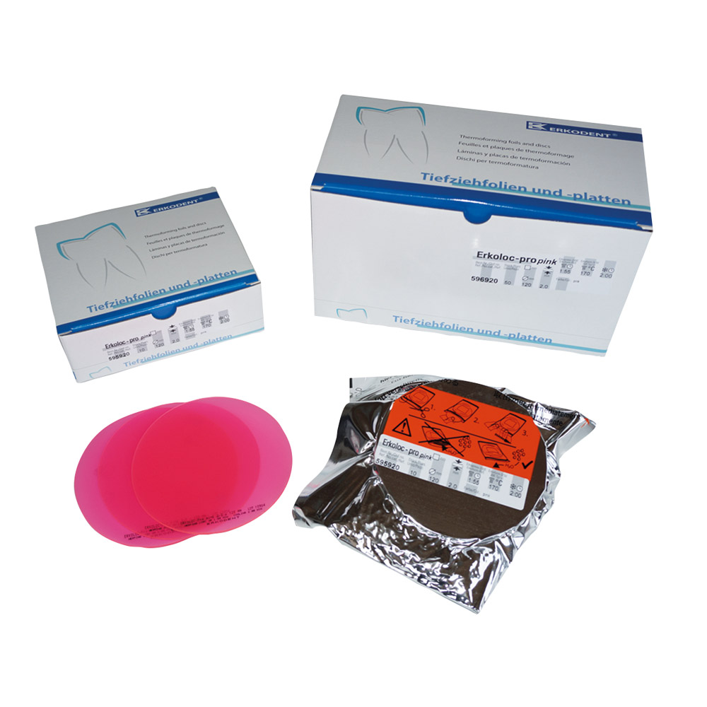 Erkoloc-pro Tiefziehfolie 120 x 3,00 mm pink, 50 Stück