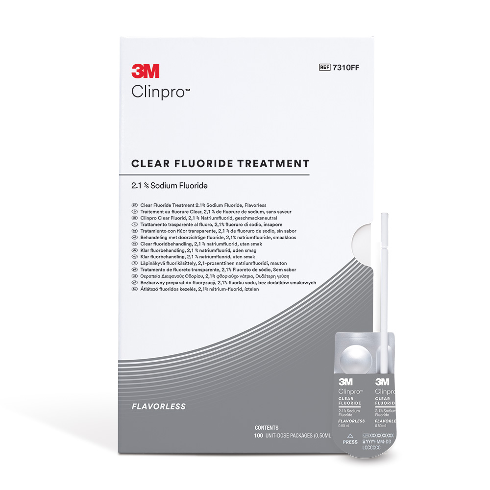 Clinpro Clear Fluorid Neutral L-Pop, 100 x 0,5 ml Packung