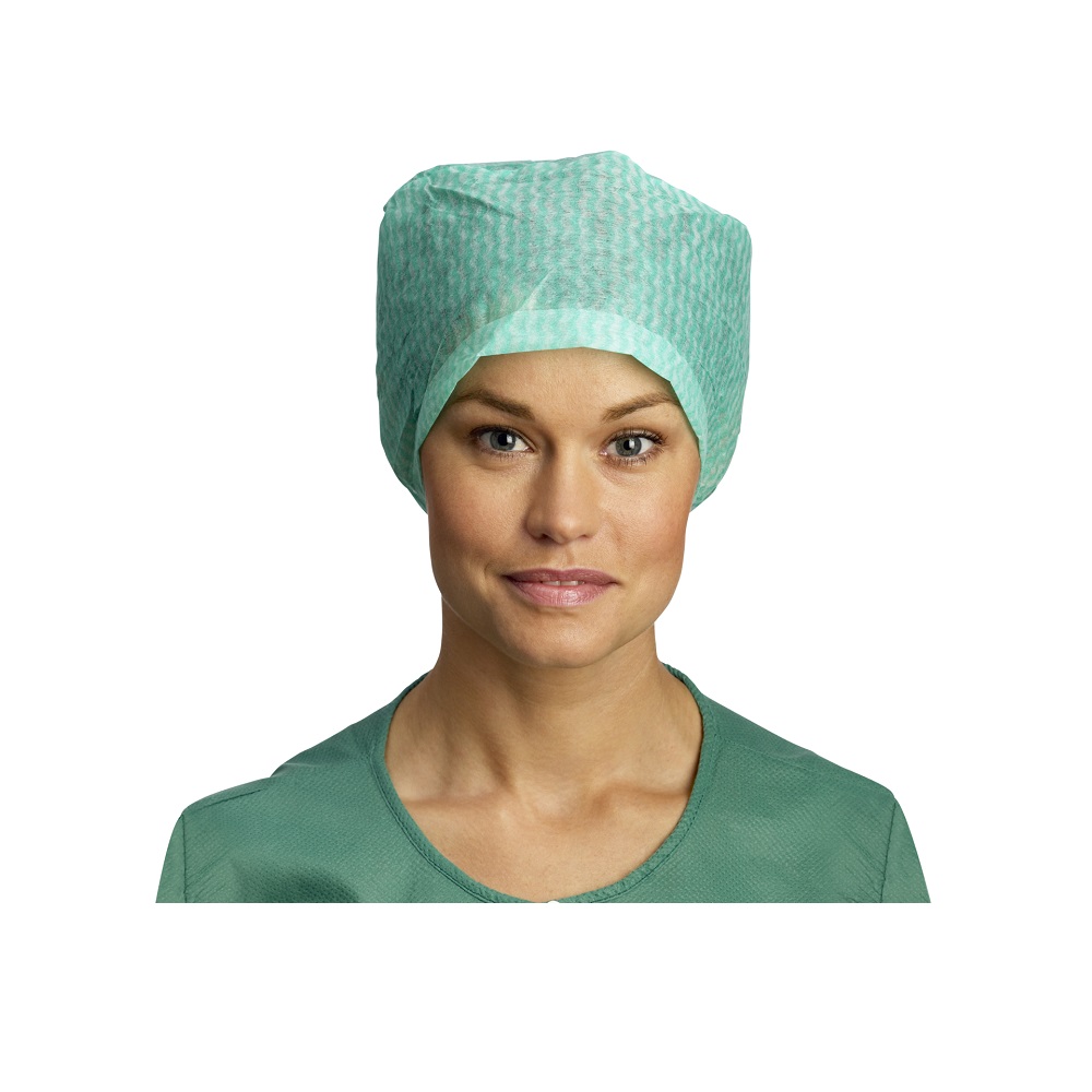 Barrier OP-Haube Kosack Nackenband grün, 120 Stück