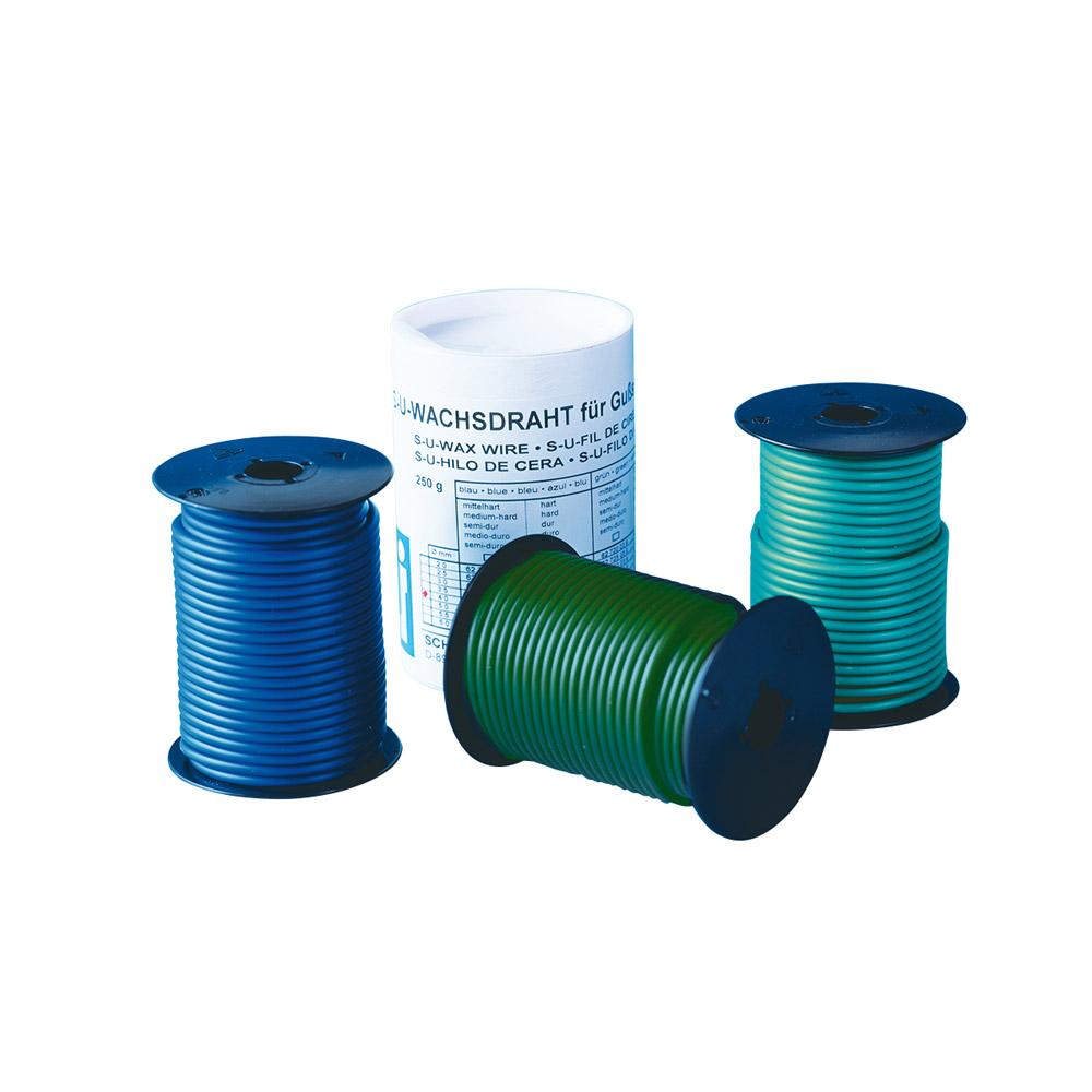 Wachsdraht 4,0 mm mittelhart blau, 250 g