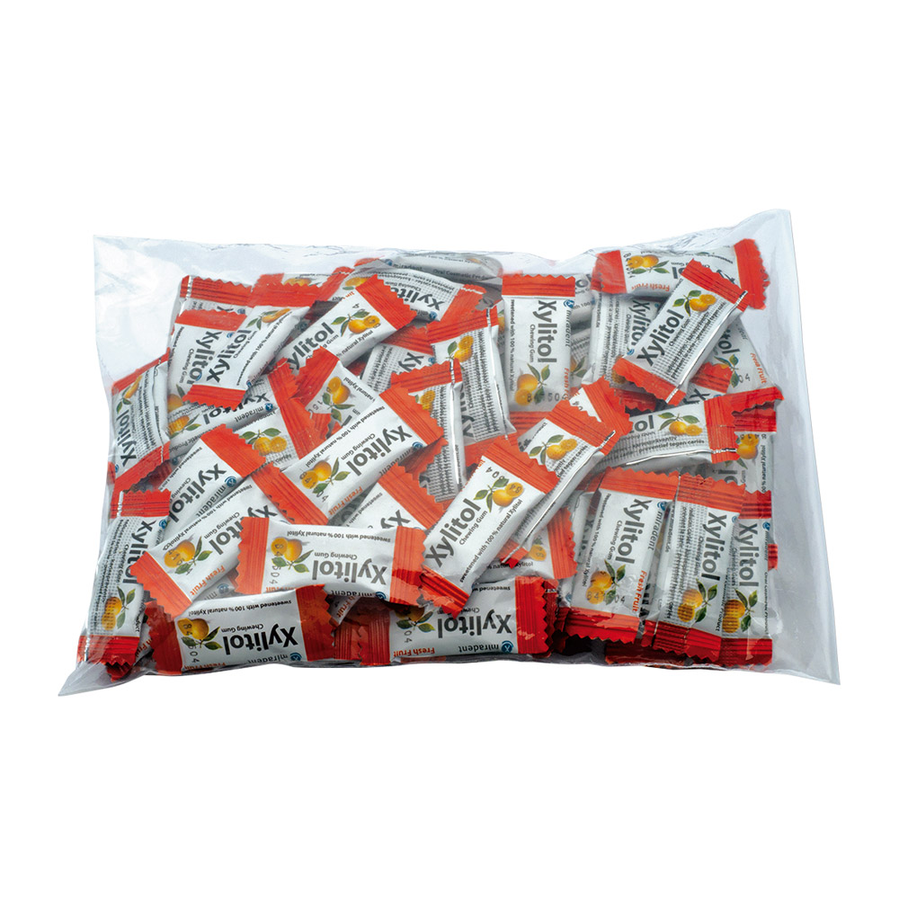 miradent Xylitol Gum Fresh Fruit, 100 x 2 Stück