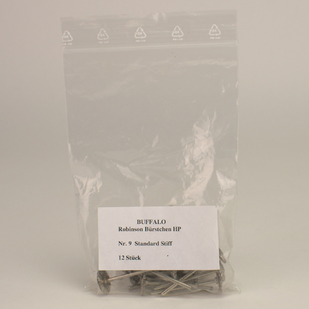 Robinson Bürsten Handstück Nr. 9 standard, 12 Stück