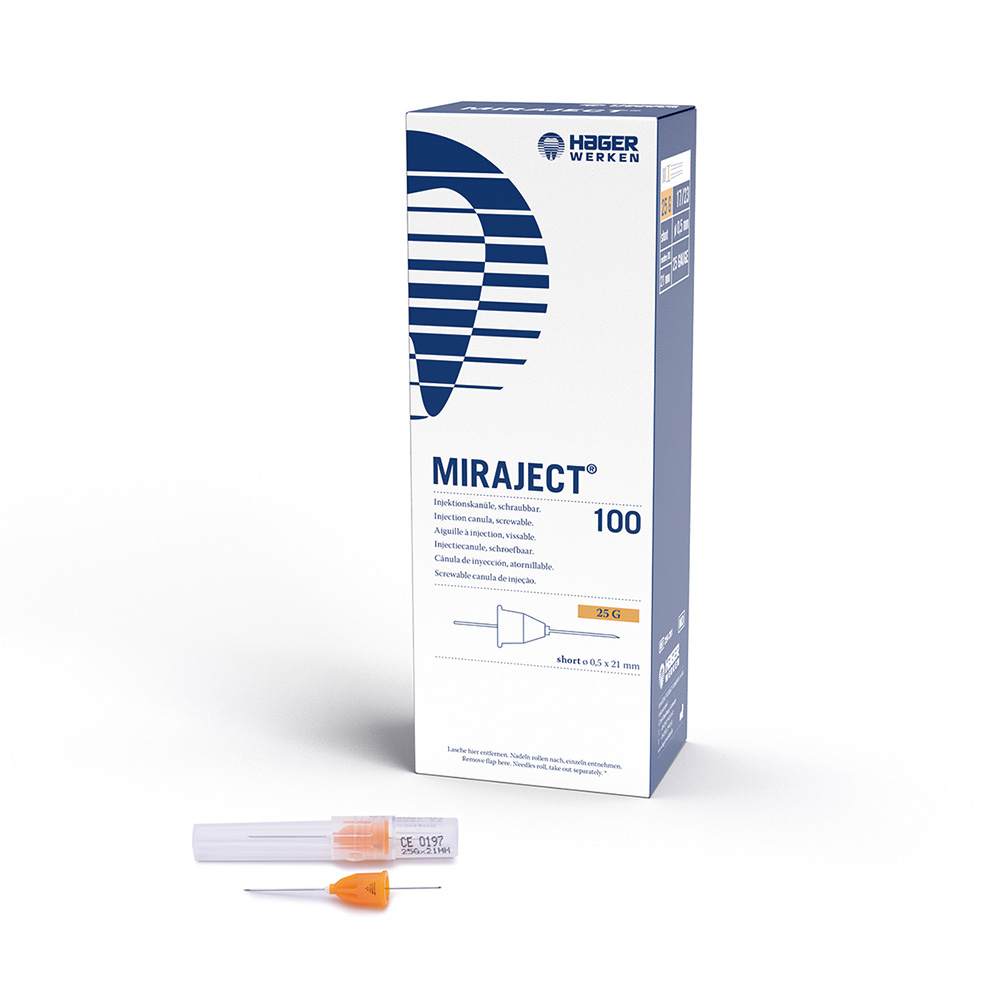 Miraject Kanülen G25 0,5 x 21 mm, 100 Stück