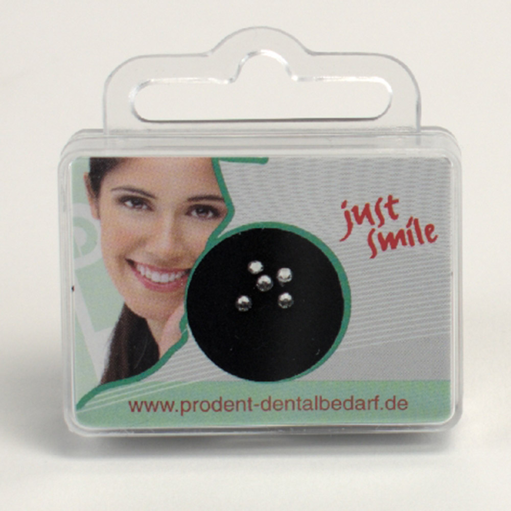 Dental Jewel Zahnschmuck weiß Diamant 1,8 mm, 5 Stück