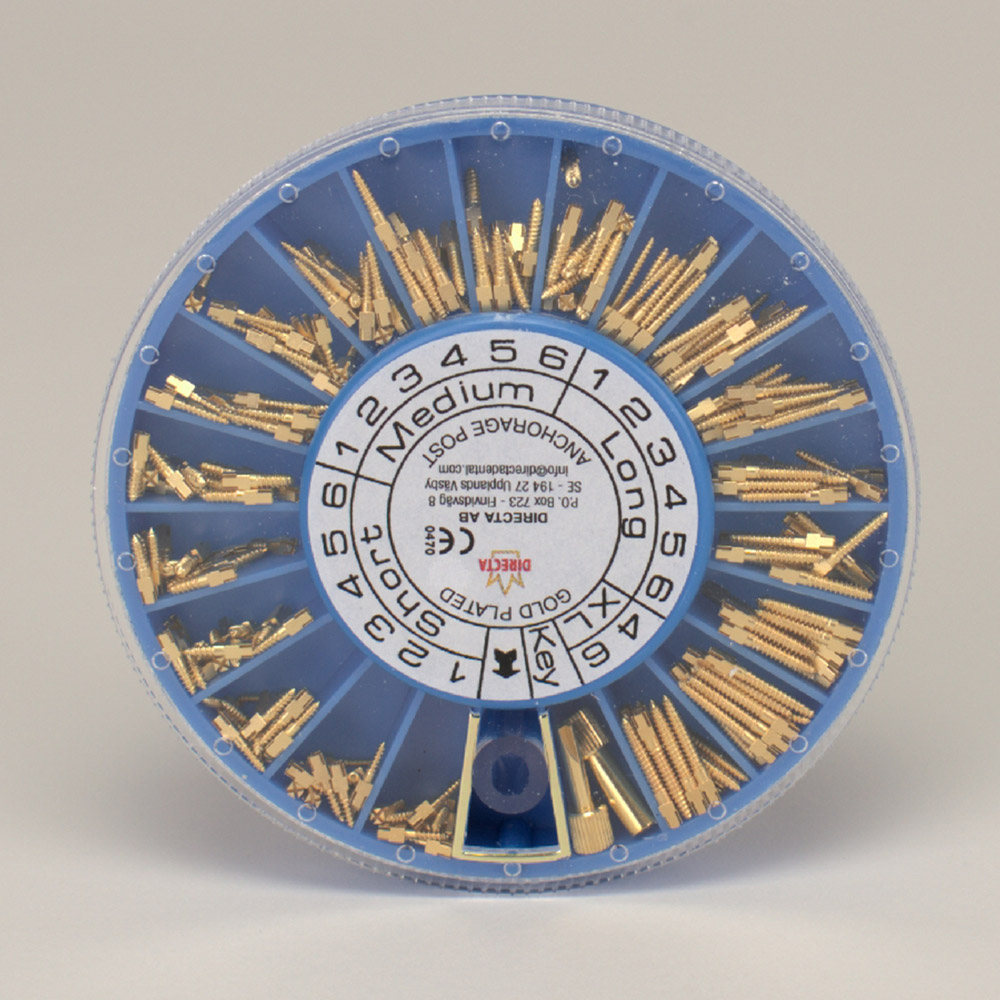 Anchorage Posts gold plated, 240 Stück sortiert