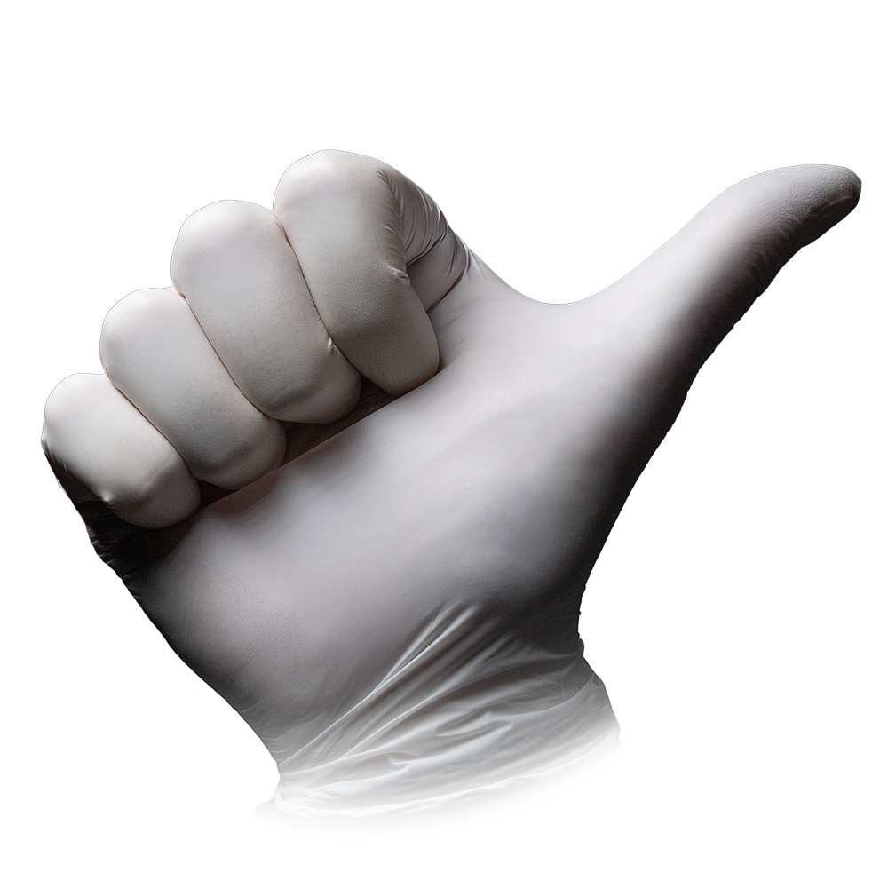 PLULINE Nitril Light Handschuhe weiß L, 100 Stück