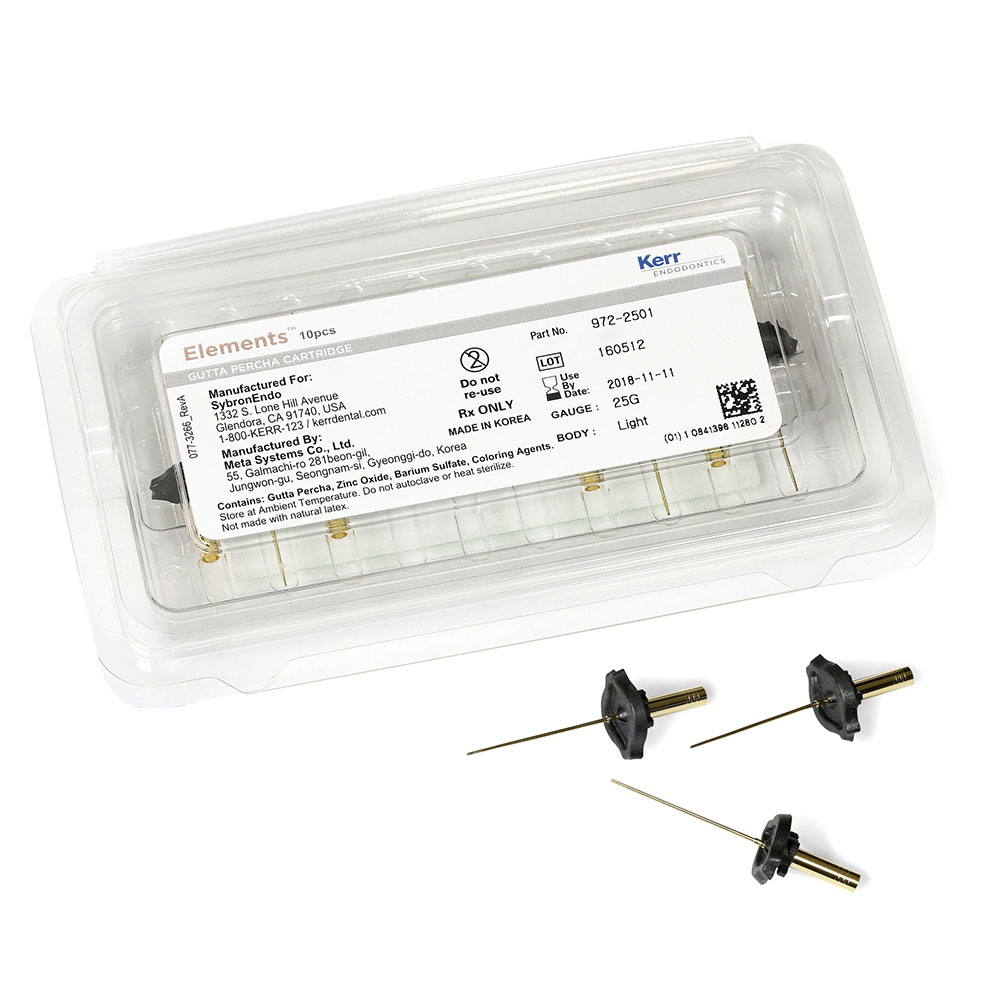 Elements Guttapercha Kartridge 25GA LB, 10 Stück
