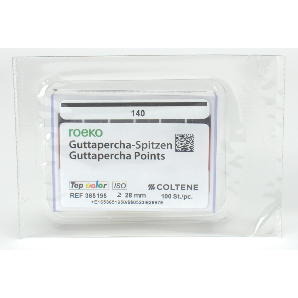 Guttaperchaspitzen Top-Color 140, 100 Stück Schiebeschachtel