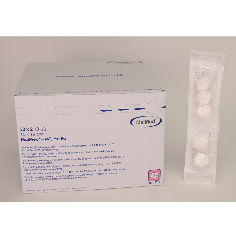 Mulltupfer steril 15 x 16 cm walnuss, 50 x 2+3 Stück