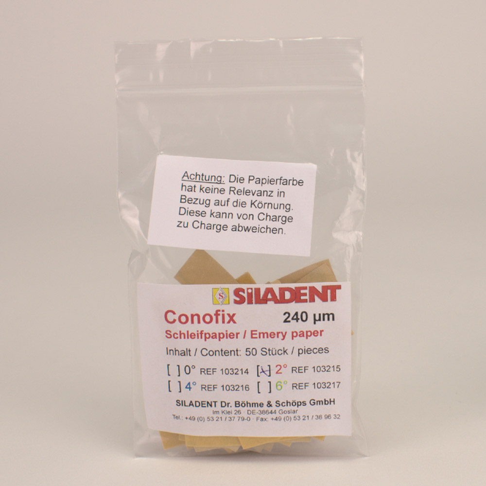 Conofix Schleifpapier 2 Grad 240 µ, 50 Stück