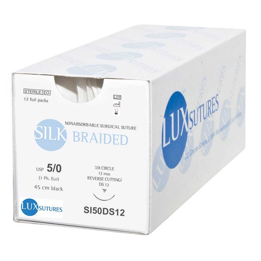 Silk Braided Black EP 1 DS-12, 12 Stück
