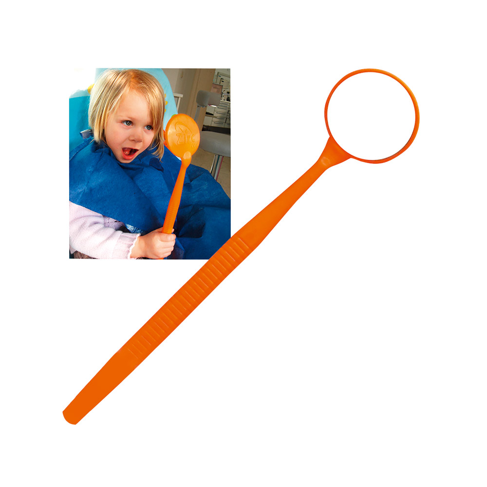 Mundspiegel Mega Mirror ø 6,35 cm neonorange, Stück