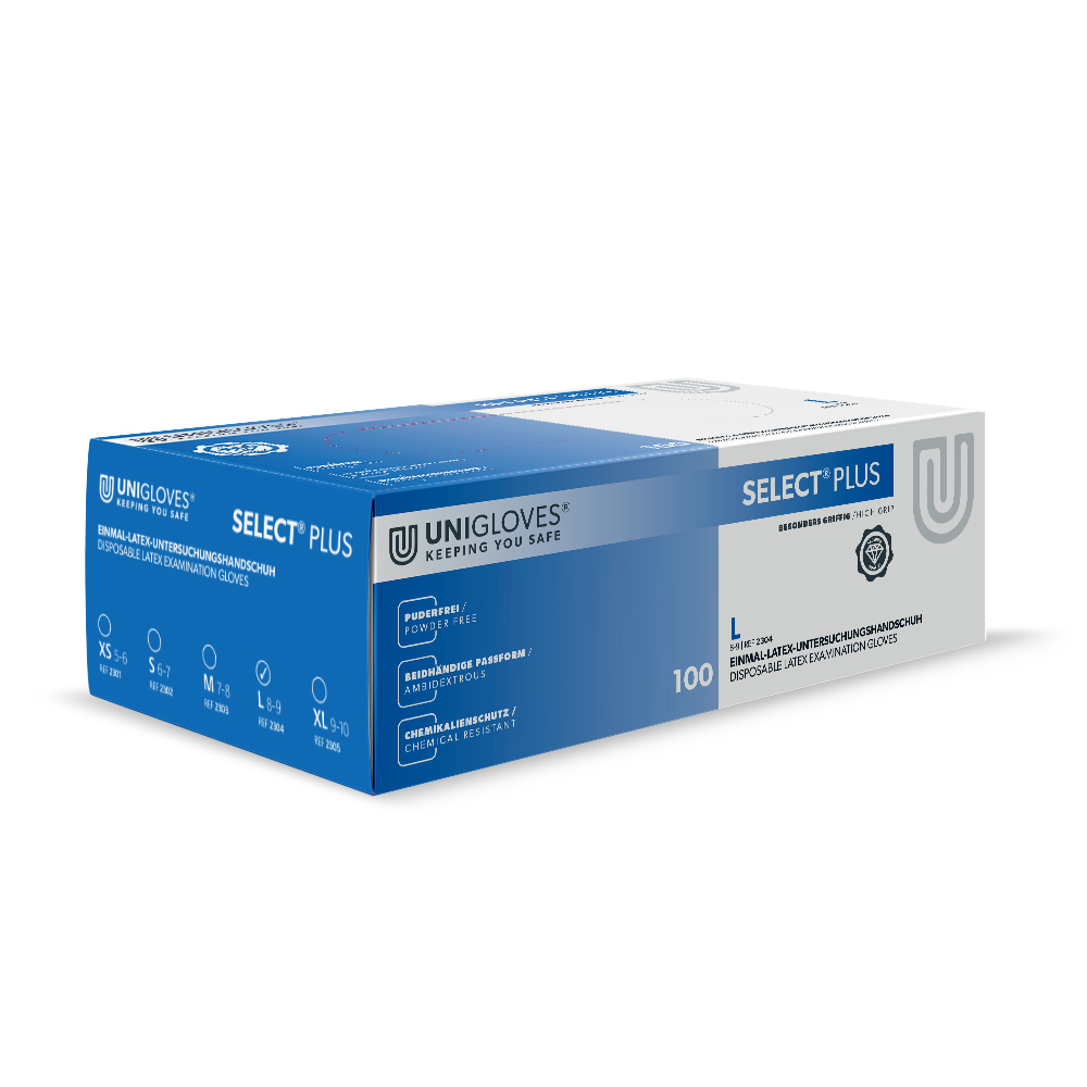 Select Plus Latex Handschuhe puderfrei S, 100 Stück