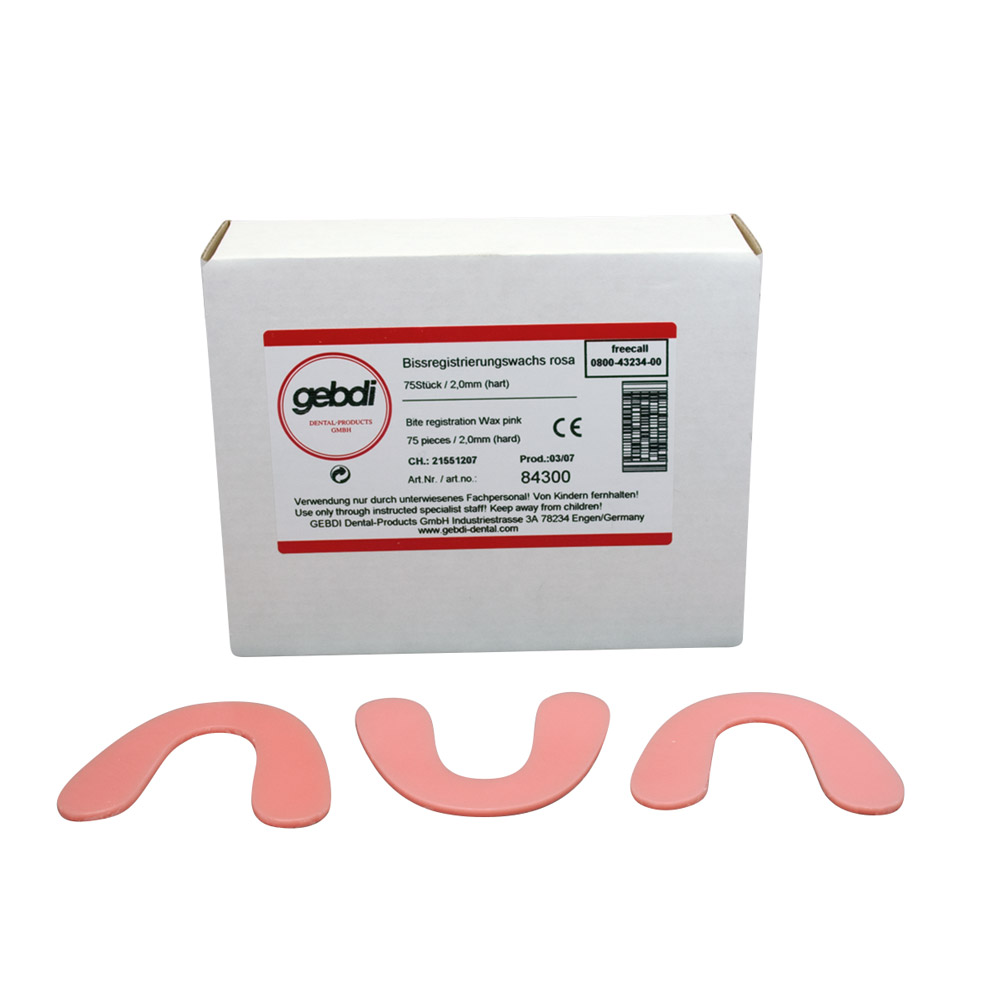 Bissregistrierungswachs hart, 75 Stück