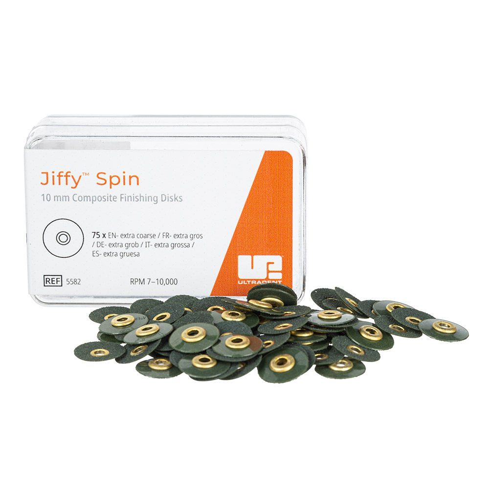 Jiffy Spin Disk 10 mm extra grob grün, 75 Stück