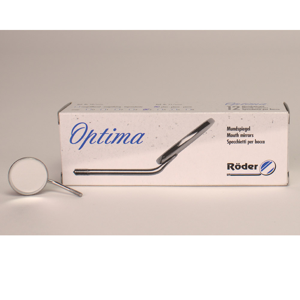 Mundspiegel Optima Gr.4 plan, 12 Stück