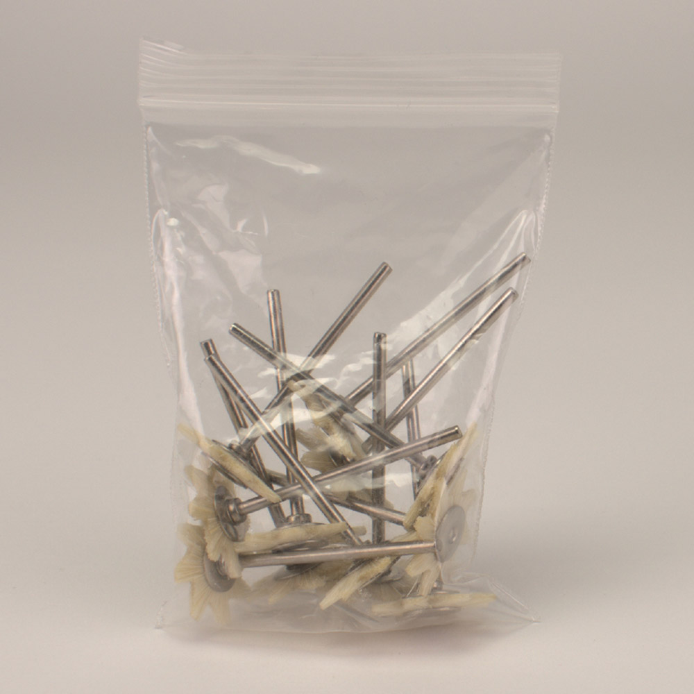 Geza-Bürsten weiß Ziege Handstück 100, 12 Stück