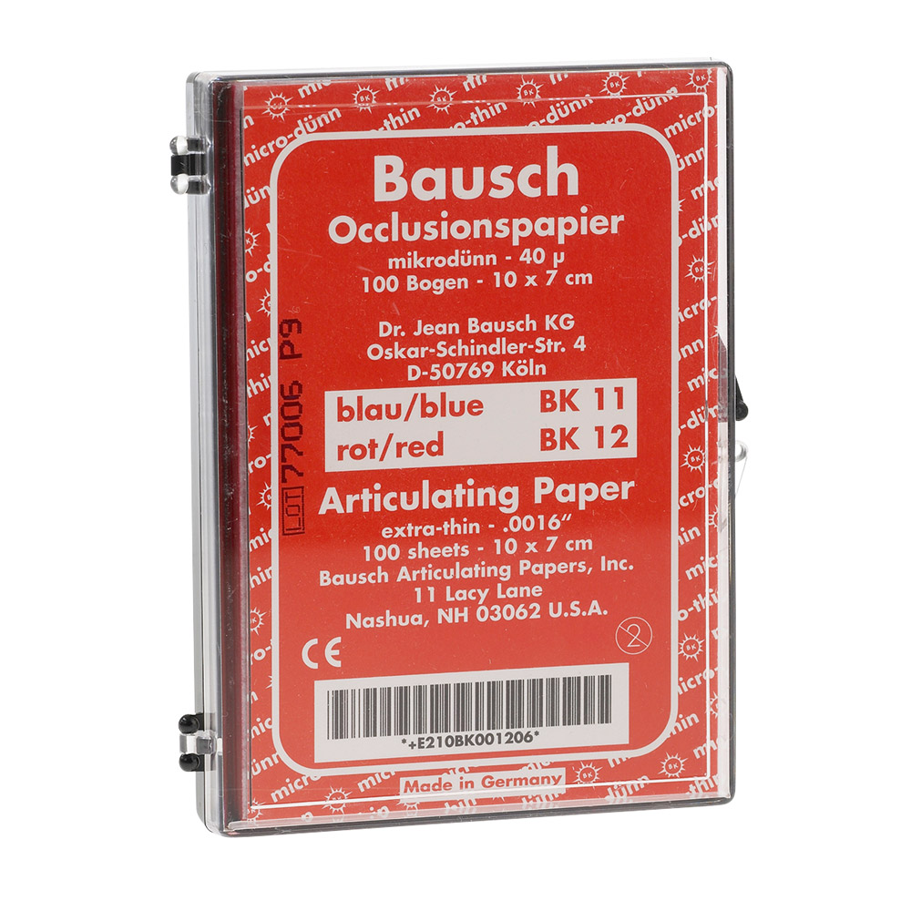 Occlusionspapier rot BK 12, 100 Bogen