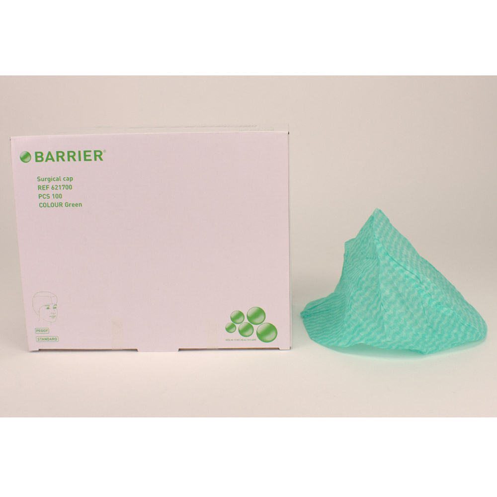 Klinidrape OP-Haube Peggy grün, 100 Stück