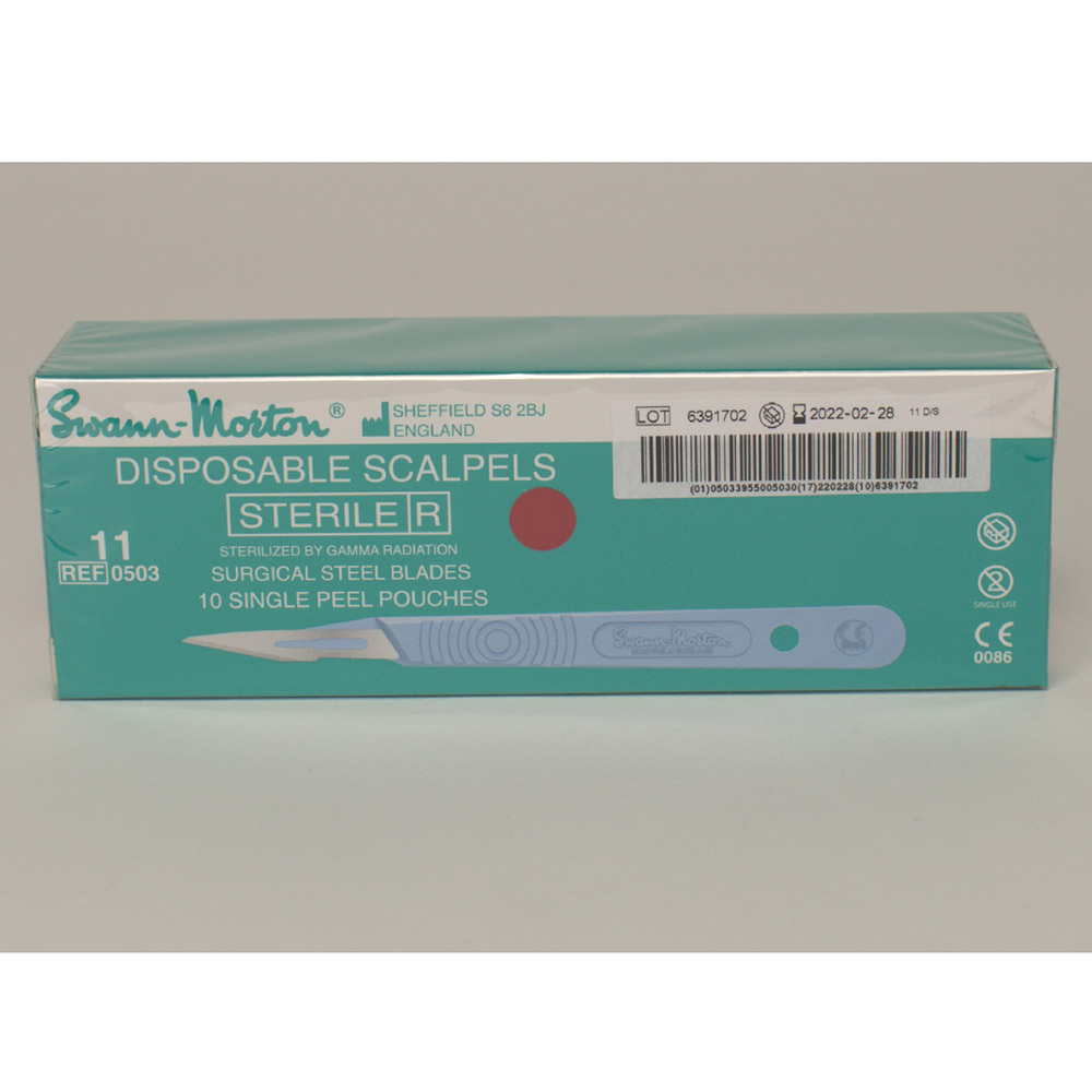 Einmalskalpell Swann Morton Nr. 11 steril, 10 Stück
