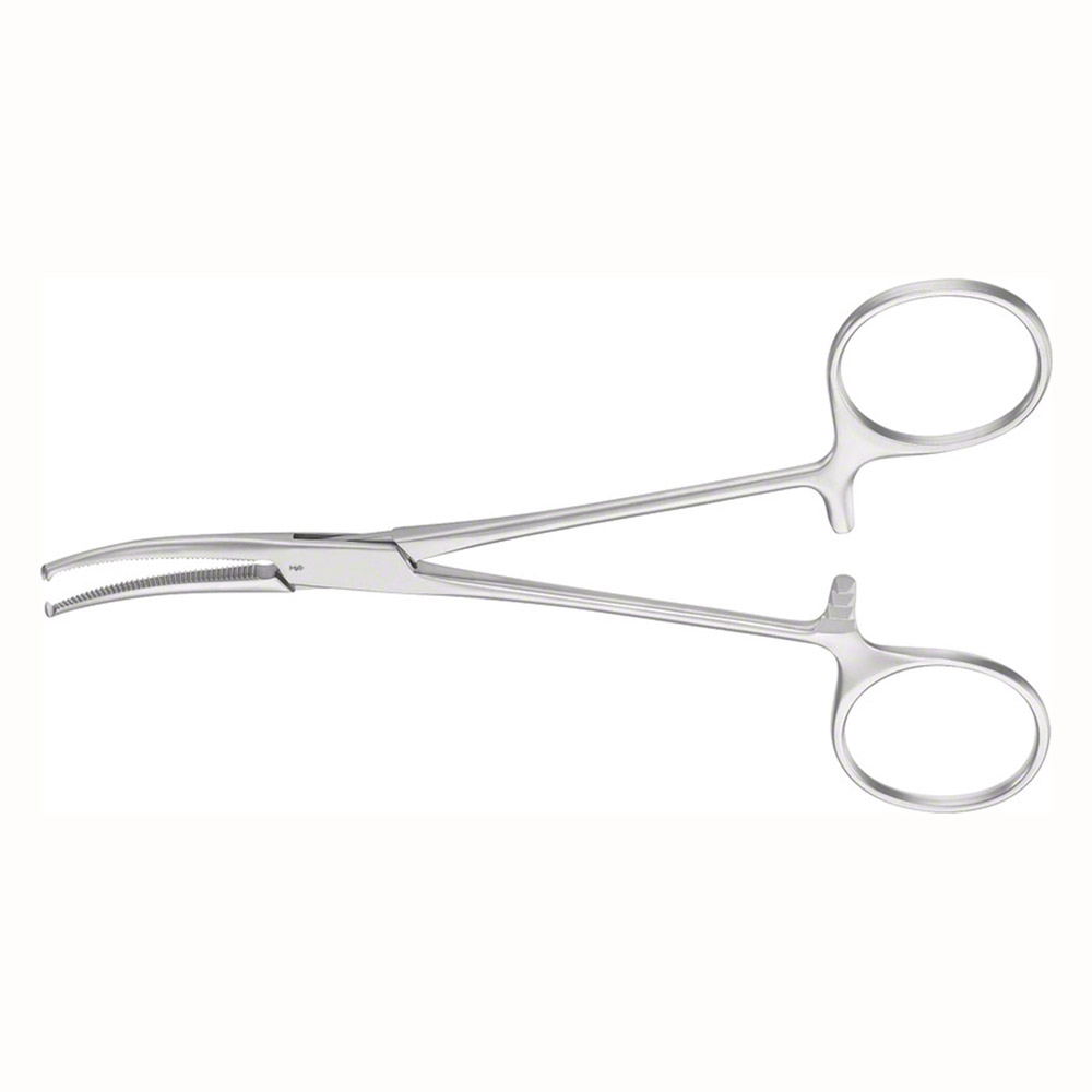 Arterienklemme Crile 14,0 cm gebogen 2 Zinken, Stück