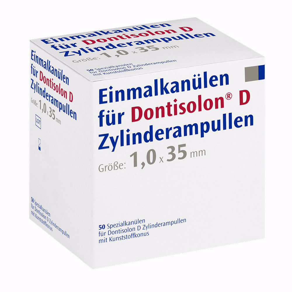 Dontisolon D Einmalkanülen 1,0 x 35 mm, 50 Stück