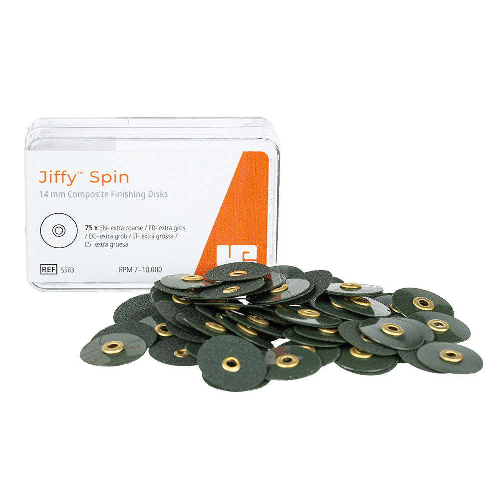 Jiffy Spin Disk 14 mm extra grob grün, 75 Stück