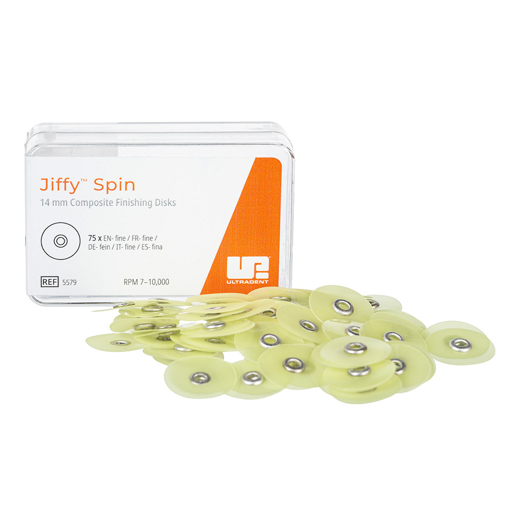 Jiffy Spin Disk 14 mm fein gelb, 75 Stück