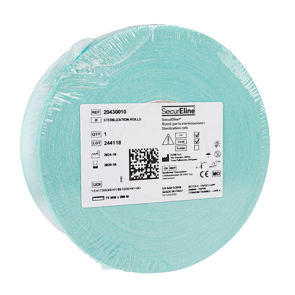 Sterilisationsrolle 75 mm, 200 m Rolle