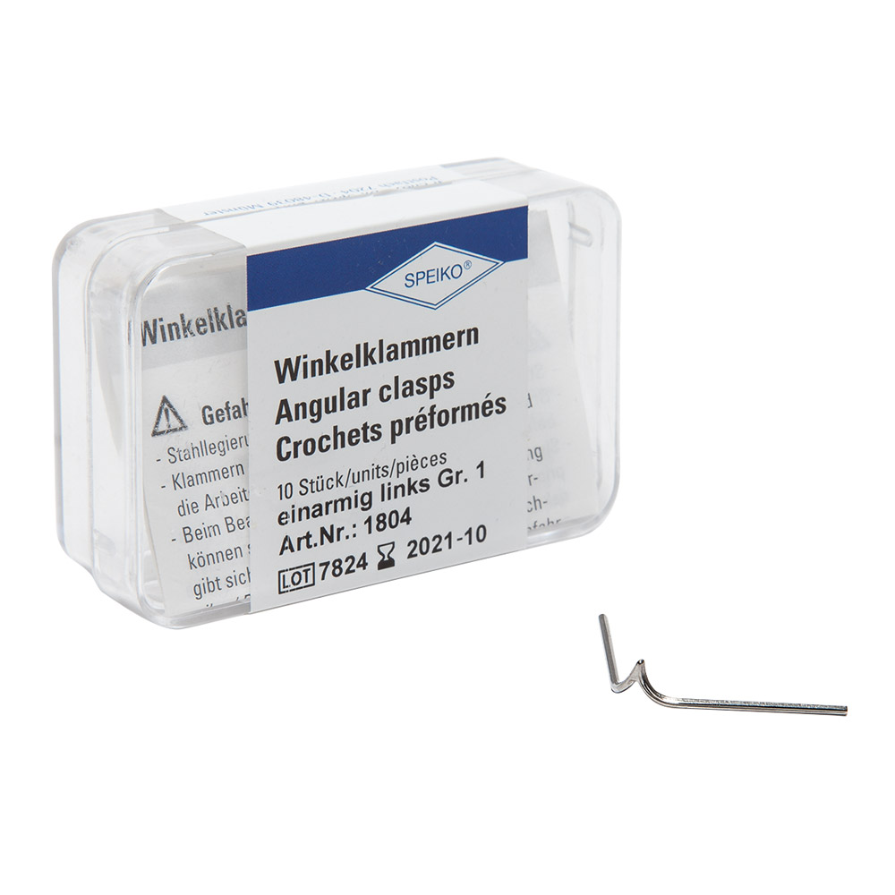 Winkelklammer Größe 1 links, 10 Stück