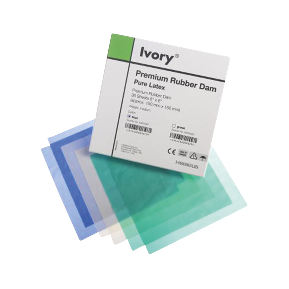 Kofferdam blau 6 x 6 heavy, 36 Blatt