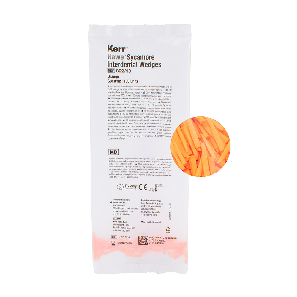 Hawe Interdentalkeile Gr. 10 orange 822, 100 Stück
