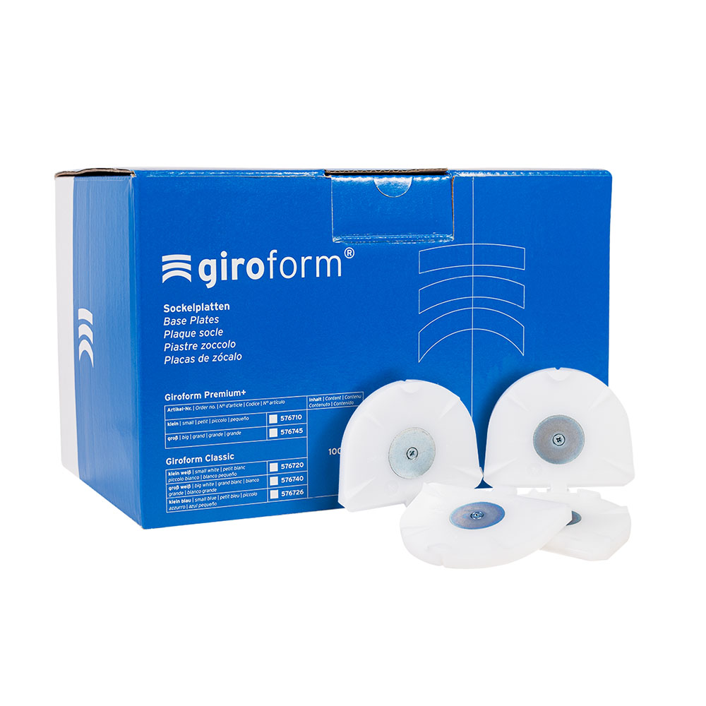 Giroform Sockelplatte Premium+ L (inkl. Metallscheibe), 100 Stück