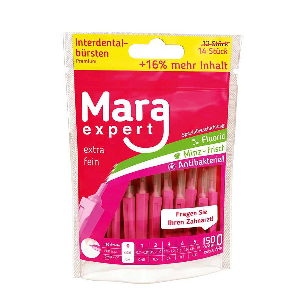 Mara Expert Premium Interdentalbürsten pink x-fein, 12 Stück