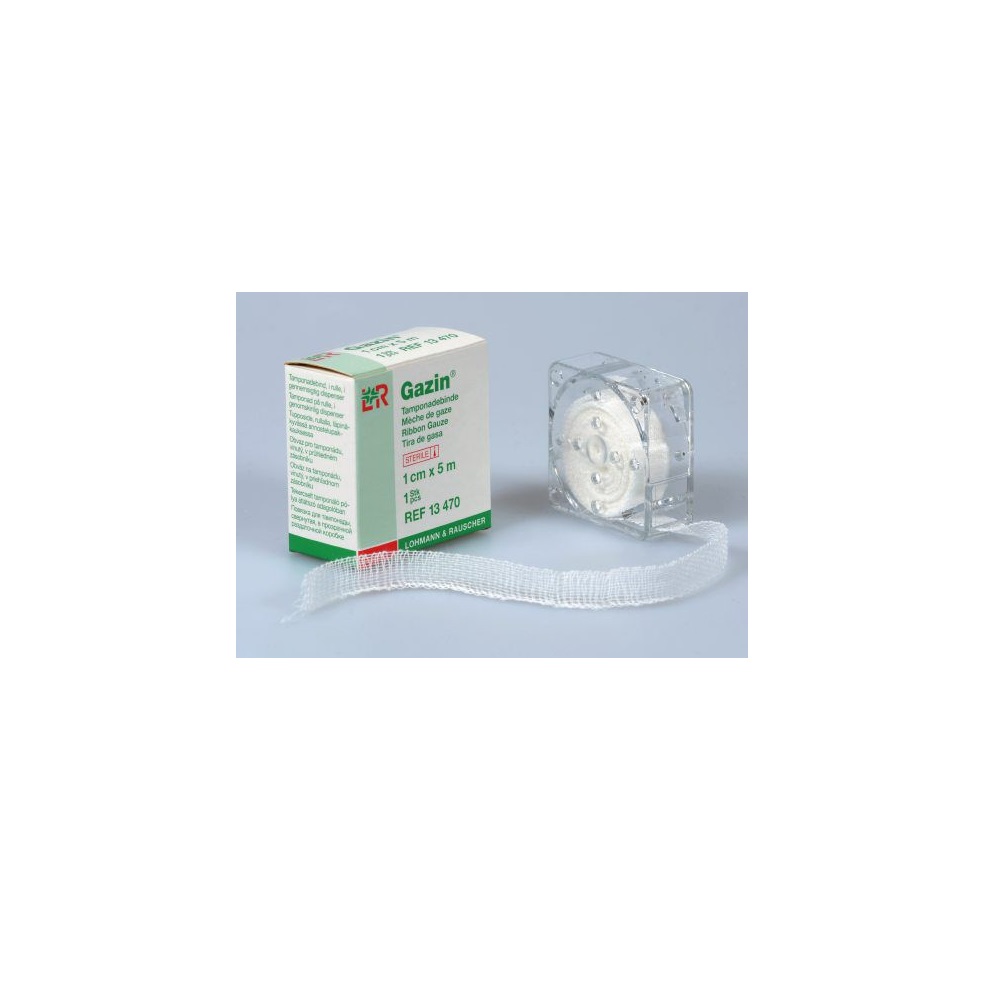 Gazin Tamponadebinde gerollt 1 cm, 5 m Rolle