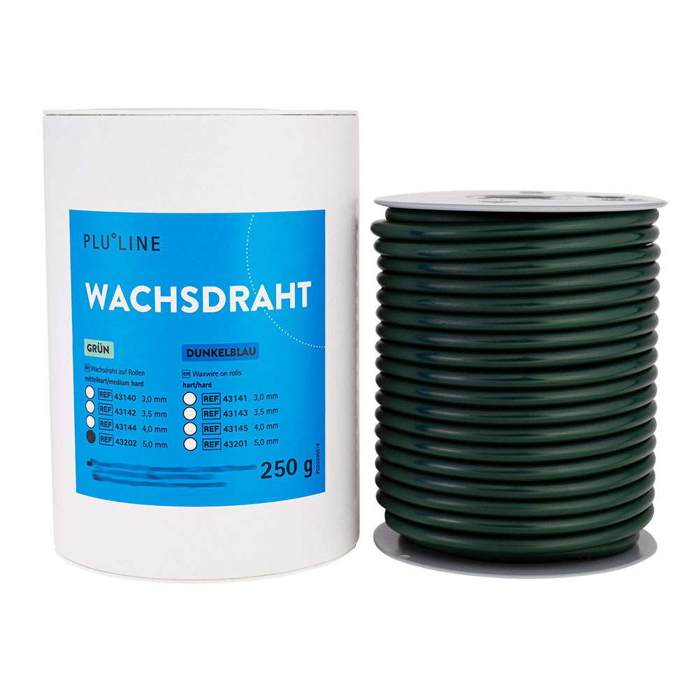 PLULINE Wachsdraht grün 5,00 mm, 250 g Rolle
